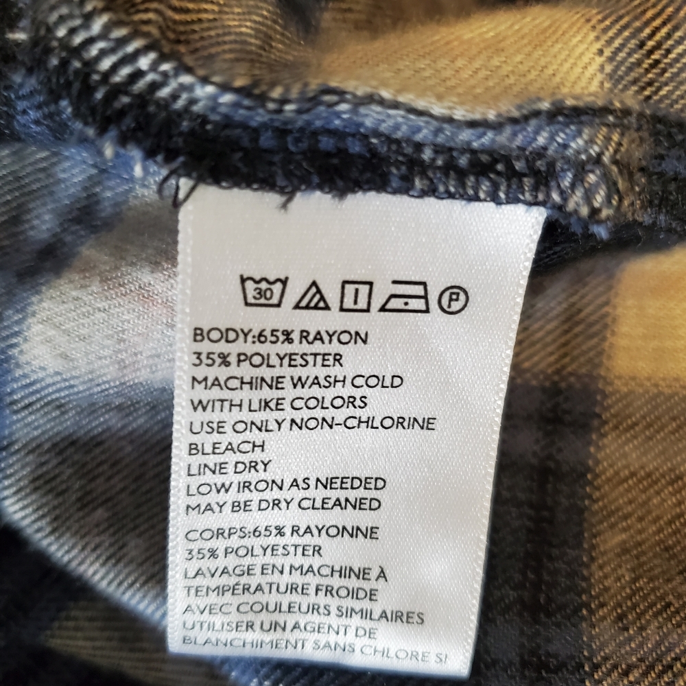 BDG Open Tie Front Plaid Flannel - Picture 6 of 6